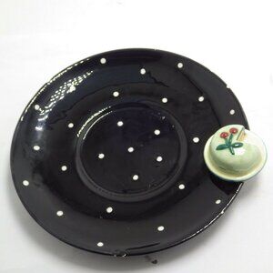 Department 56 Tea Party Saucer With Sliced Cake Birthday Plate 6 inch